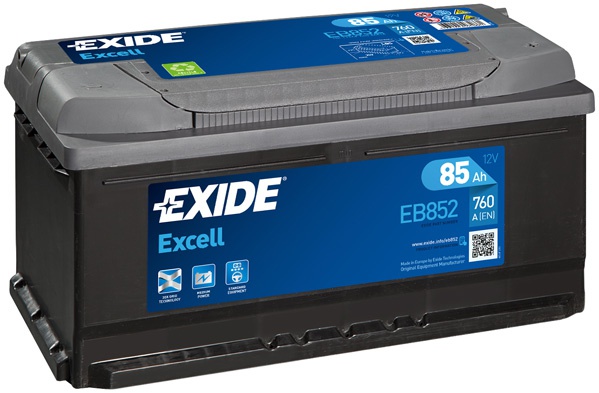Autobaterie EXIDE Excell 12V 85Ah 760A EB852