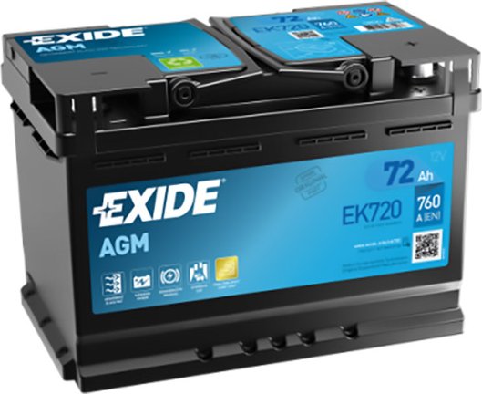 Autobaterie EXIDE Start-Stop AGM 12V 72Ah EK-720