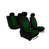 Autopotahy Škoda Fabia I, kožené Tuning černozelené, nedělené zadní sedadla
