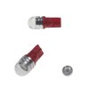 x LED T10 červená, 12V, 1LED/3SMD s čočkou