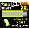 LEMAC-Reflexní páska rychloupínací, Hi-Vis žlutá, délka 30cm, XXL