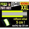 LEMAC-Reflexní páska rychloupínací, Hi-Vis žlutá, délka 60cm, XXL