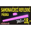 LEMAC-Reflexní páska samonavíjecí, růžová 34x3 cm