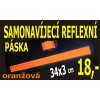 LEMAC-Reflexní páska samonavíjecí, tmavě oranžová 34x3 cm