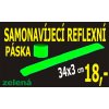 LEMAC-Reflexní páska samonavíjecí, zelená 34x3 cm