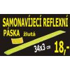 LEMAC-Reflexní páska samonavíjecí, žlutá 34x3 cm