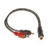 RCA Y audio kabel, 1x samice, 2x samec