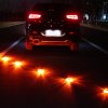 LED výstražné světlo 12 + 3LED na 3x baterii AAA, oranžové