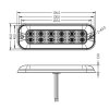 PREDATOR 12x4W LED, 12-24V, červeno-modrý, ECE R10