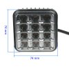 PREDATOR vnější, 10-30V, 12x2W SMD LED, oranžový, 74x74x38mm, ECE R65