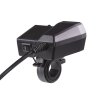 USB+USB C nabíječka s voltmetrem/teploměrem na motocykl