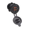 2x USB nabíječka voděodolná do panelu, QC3.0, bílá