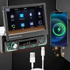 1DIN autorádio s výsuvným 7" LCD / 3x USB / Bluetooth / CarPlay / AndroidAuto / Mirrorlink
