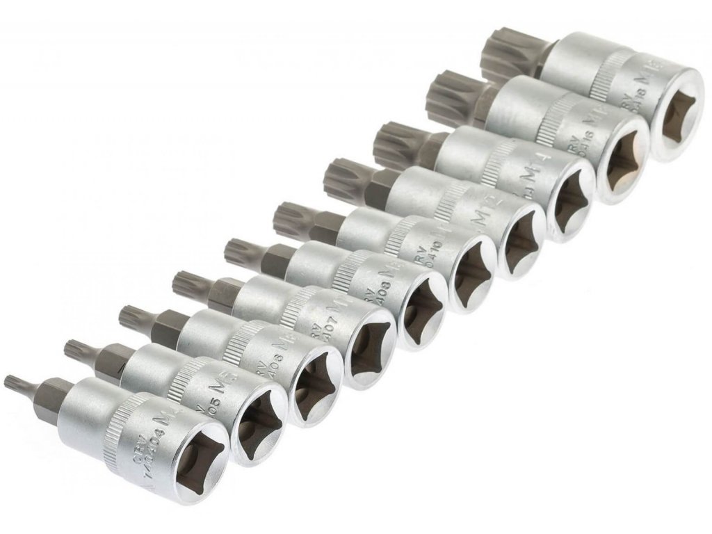 954010 Nástrčné kľúče imbus Hex H4-H19 1/2 62mm 10ks na lište