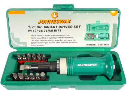 Úderový skrutkovač 1/2´+ súprava 13ks úderových bitov AG010138