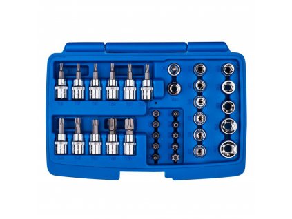Nástrčné kľúče TORX E4-E20', súprava 34 ks T10-T60 MGS13357