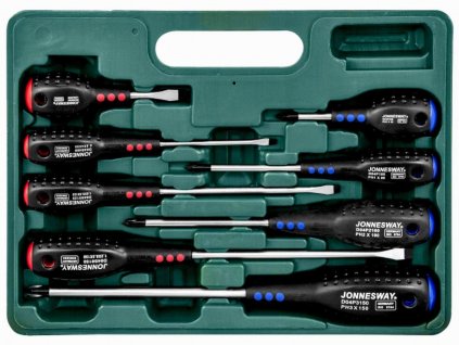 Profesionálne skrutkovače krížové a ploché, sada 8ks skrutkovačov JONNESWAY D04PP08S