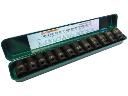 Úderové hlavice 8-19mm 3/8' 12ks Jonnesway S03A3112S