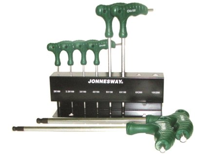 Kľúče imbus, T-Imbus s guličkou, súprava 8ks JONNESWAY H10MB08S