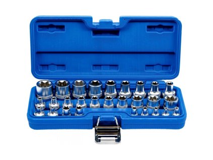 B.70099 Gola sada TORX E4-E24 1/4+3/8+1/2', 28 ks BGS-Nemecko