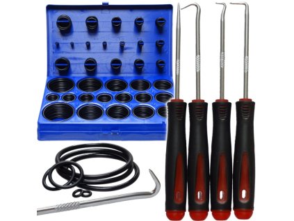 Sada hrotov a háčikov na demontáž o-krúžkov a simeringov + sada o-krúžkov Quatros ZESTGROT01