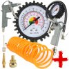 Manometer a pištoľ na hustenie pneumatik 6-diná sada s tryskami
