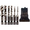 Vrtáky závitovacie M3-M10 , 7-dielna sada závitovacích vrtákov Z HSS rýchloreznej ocele