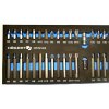 Kľúče bity imbus Hex Torx Spline, súprava 40 ks bitov v module pre dielenský vozík, HÖGERT Germany