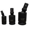 Gola úderový guľový nástavec, sada 3ks kĺbových nástavcov 1/2", 1/4", 3/8"