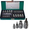 Súprava nástrčných hlavíc a kľúčov Torx a E 1/4" a 1/2" 25 ks Jonnesway S06H425S