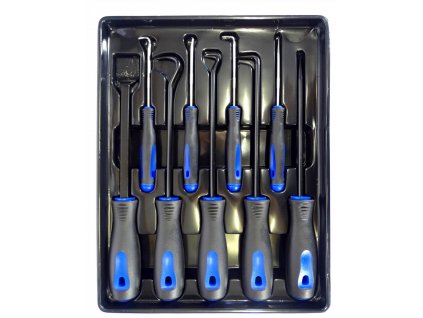 Hroty, šídla, háčky na čalounění, 9 dílná sada na simeringy a objímky