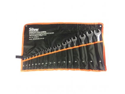 Očkoploché klíče 6 22mm CR V 17dílná sada kombinovaných klíčů v praktickém pouzdře se zapínáním na suchý zip