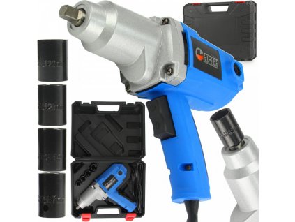 Elektrický rázový utahovák s výkonem 1950W a točivým momentem 700Nm včetně náhradních klíčů 17, 19, 21, 23 mm