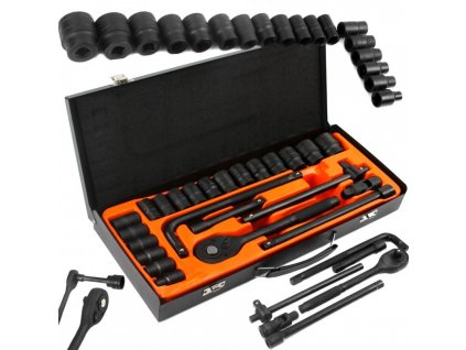 M58230 - Vysoce kvalitní 12-hranné gola hlavice 8-32 mm ,sada 24 ks klíčů BJC®