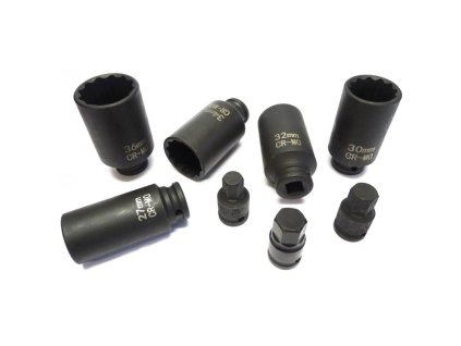 Sada nástrčných klíčů pro nápravové hřídele a náboje hnacích hřídelí, 12 úhelník 27-36mm, imbusový klíč H14/H17/H19