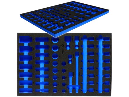 APF-38 EVA pěnová vložka pro 3/4' zásuvky pro vozík na nářadí, Asta