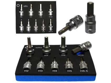 S-A938H Imbus klíče H2-H10, 3/8', 9 ks, vložka do dílenského vozíky