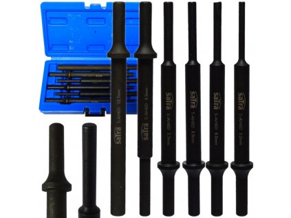 Vyrážeče pro pneumatické kladivo, extra dlouhé - 175 mm, 5,2-12,7 mm, 6 ks
