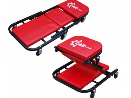 Dílenské montážní lehátko + židlička 2v1