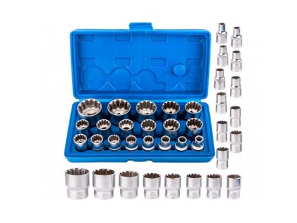 Sada zástrčných klíčů Spline 1/2" 16ks GMP GMPZNS19