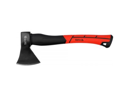 Tesařská sekera o hmotnosti 600 g s rukojetí ze skelných vláken a TPR Yato YT-79974