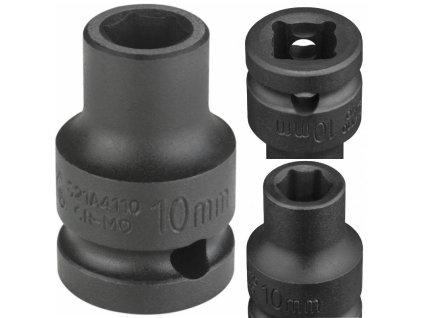 Krátký úderový nástrčný klíč 1/2" 10mm Easy fit Jonnesway S21A4110