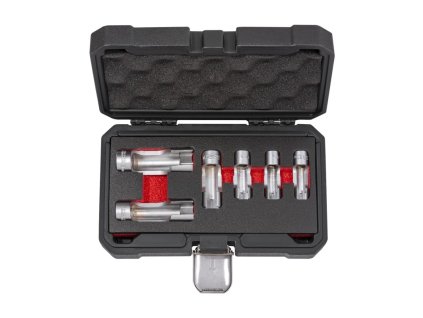 Sada otevřených nástrčných klíčů 3/8" 10-19 mm pro demontáž lambda sondy a montáž snímačů teploty výfuku 6ks Quatros QS20711A