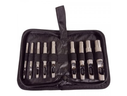 Přípravek na děrování do kůže a gumy 3-12 mm 9 ks Silver S10898