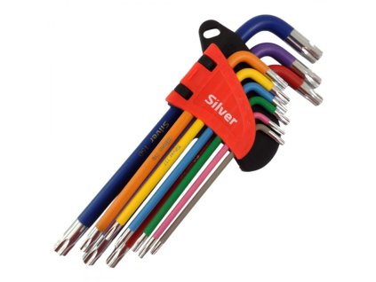 Barevné klíče TORX 9 ks T10-T50 Silver S10737