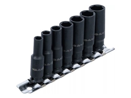 Sada hlubokých šestihranných úderových gola hlavic 6,3 mm 1/4' 6-13 mm 7 ks BGS-Technic B.5299