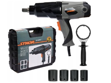 ✅Elektrický rázový utahovák 3/4". Výkon 800 Nm a výkonem 1100W. Kompletní sada s nástrčnými klíči 24 mm, 30 mm, 32 mm a 36 mm, v praktickém přepravním pouzdře