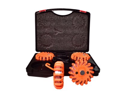 Magnetické výstražné světelné disky 4 LED