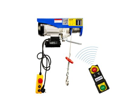 Elektrický dílenský naviják s bezdrátovým ovládáním 300kg