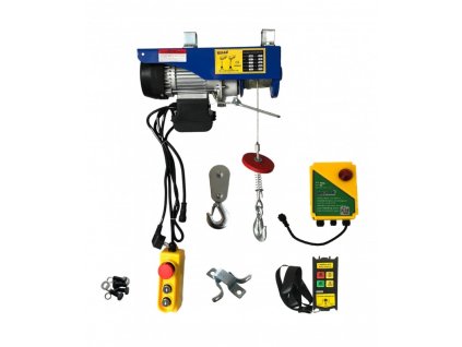 Elektrický dílenský naviják s bezdrátovým ovládáním 600kg